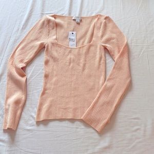 Topshop BNWT square-neck blouse in blush